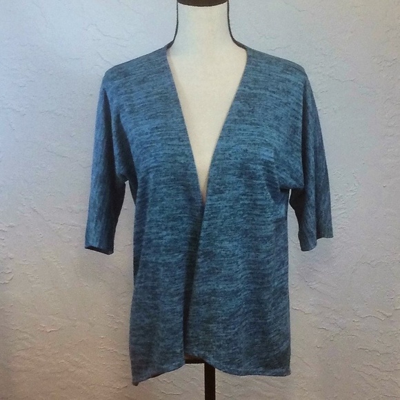 Girls LuLaRoe Turquoise Lindsey Kimono Sz-10/12 - Picture 2 of 4